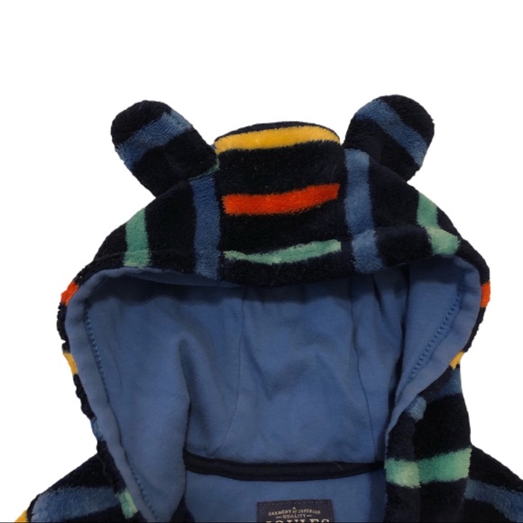 Joules Boys Striped Fleece Button Up Hoodie - Picture 3 of 9